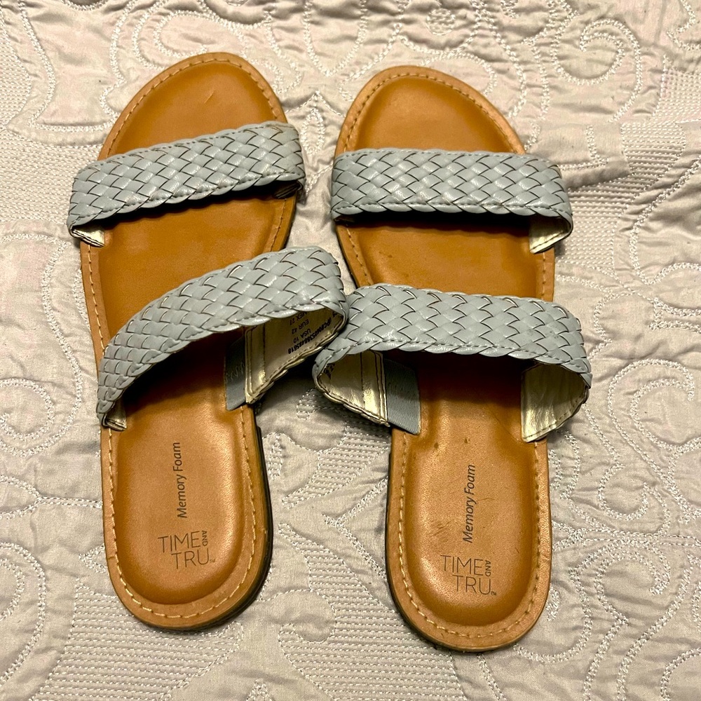 Grey sandals size 10